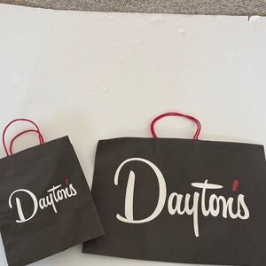 Dayton's Black paper Shopping Bags with Red Handles
